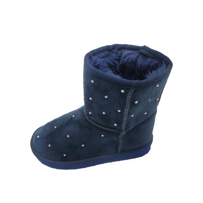 China Stylish deodorization rhinestone boots for children add to the bottom of the warm anti-skid wear-resistant boots warm autumn and winter children's shoes for sale