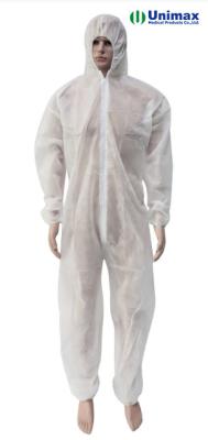 China PP Polypropylene Disposable Simple Coveralls Dustproof en venta