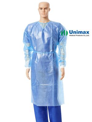 China Waterproof AAMI PB70 level 2 CPE Isolation Gown personal care zu verkaufen