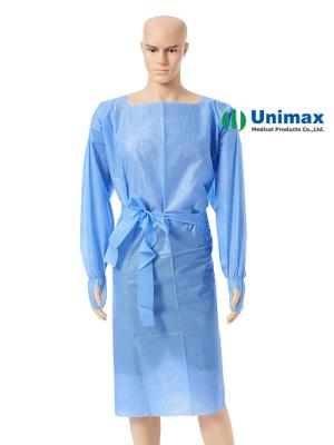 China 45gsm SMS Disposable Isolation Gowns Hospital Surgeon Gowns zu verkaufen