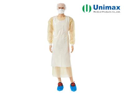 Cina CE di plastica blu medico FDA dei grembiuli del LDPE di Unimax in vendita