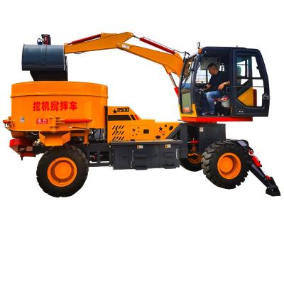 China Hotels Small Mini 3Cubic Meters Mobile Self Loading Concrete Mixing Mixer Mixing Truck Concrete Cement for sale