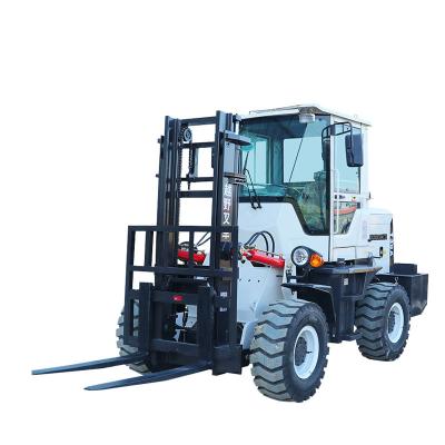 China Hotels 4 Wheel Capacity Diesel Forklift for sale