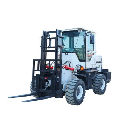 China Powerful 4wheel Hotels Chase Road Forklift 3.5ton Forklift for sale