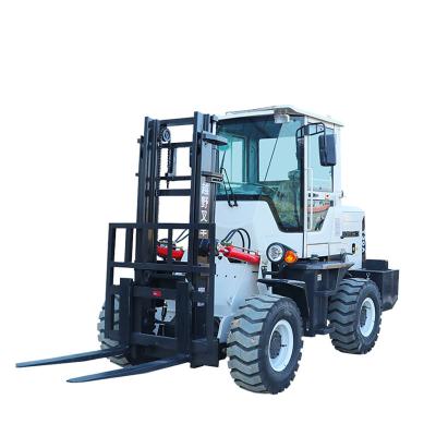 China Diesel Construction Material Stores Factory All Terrain Forklift 3.5 Ton Mini Forklift Price for sale