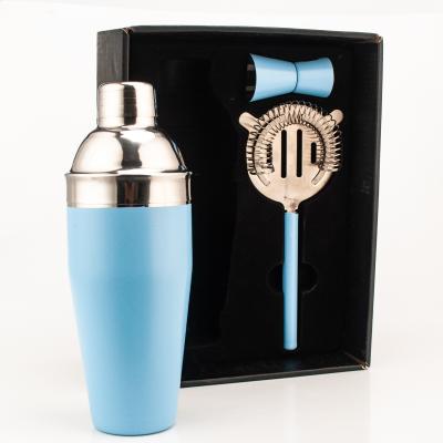 China Viable 18oz Stainless Steel Cocktail Shaker Set in Gift Box Home Bar Accessories Cocktail Mixer Set Bar Tools for sale