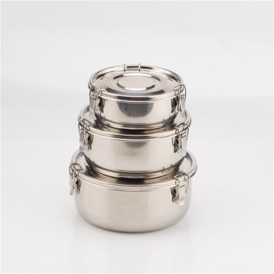 China Freshness Keeping Around 304 Stainless Steel Lunch Box Bento 3 Tier Stainless Steel Lunch Box Food Storage Container for sale