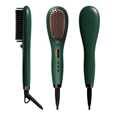 China Nondisposable Wholesale Fast Heat Ceramic Hair Brush Straightening Comb With Anion Function For Household Use for sale