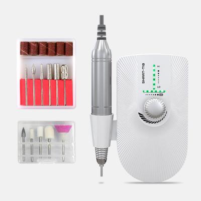 China Professional Electric Nail Art Drill Machine Bits Set 35000Rpm Mini Cordless Low Noise Strong Nail Finger Nail+Foot Usb Portable Gel Nail Beauty for sale