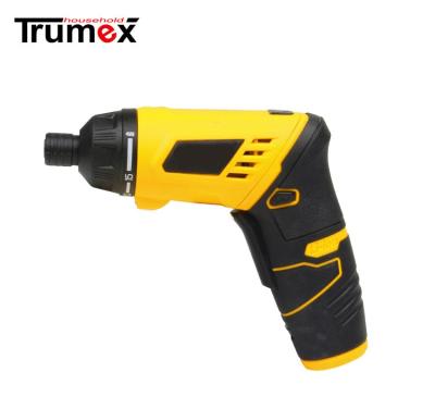 China Plastic Lithium 3.6V Power Tool Screwdriver Rechargeable Cordless Drill With LED Light for sale