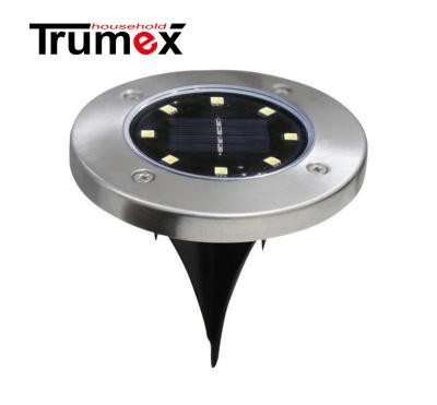 China Waterproof Garden 8 LED Solar Sensor Light PIR Motion Outdoor Yard Household Pin Lamp for sale