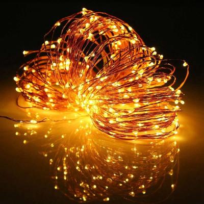 China Waterproof Christmas Magic Dreamy Battery Garden Patio Holiday RGB Color Copper Wire Outdoor Curtain Led String Light for sale