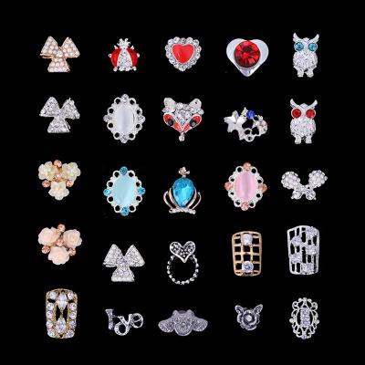 China IMAGNAIL 40 Metal+glass Designs Alloy Crystal Diamond Large Rhinestones Metal 3D Nail Art Charms For DIY Nail Beauty Craft Jewelry for sale