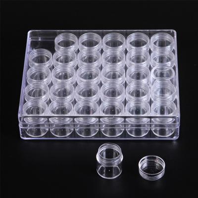 China IMAGNAIL 30pcs 0.15oz Storage Jars Set Clear Plastic Jewelry Storage Container Empty Nail Powder Jar Box Organizer Rhinestones for sale