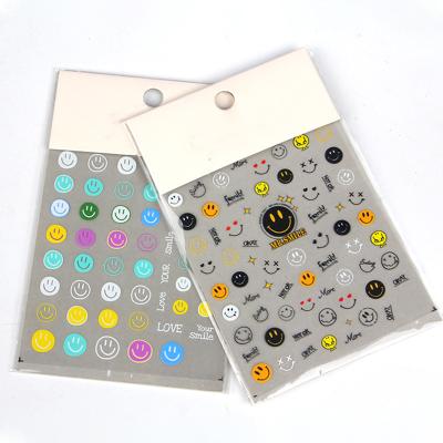 China new 5D IMAGNAIL Thin Flexible Cute Smiley Face Nail Art Decal Stickers for sale