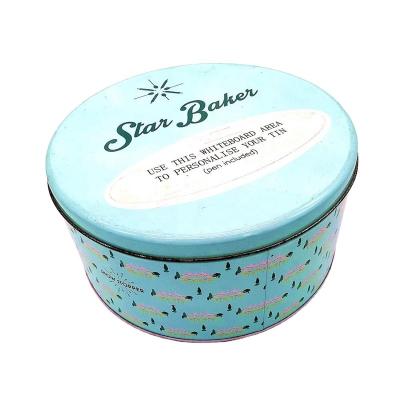 China Beautiful Recyclable Gift Metal Tin Round Gift Box for sale