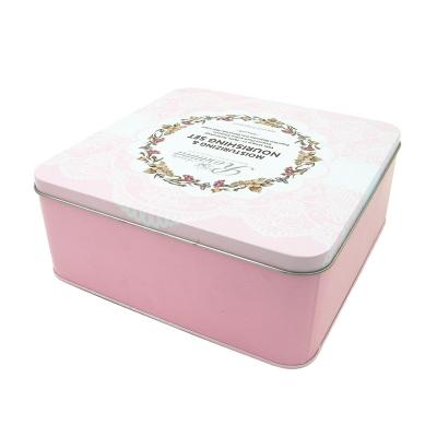 China Valentine's Day Chocolate Gift Box Candy Cookie Packaging Box Recyclable Customized Metal Tin Can for sale