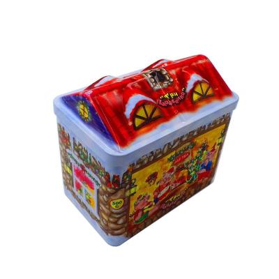 China Tiny House Recyclable Metal Tin Candy Box for sale