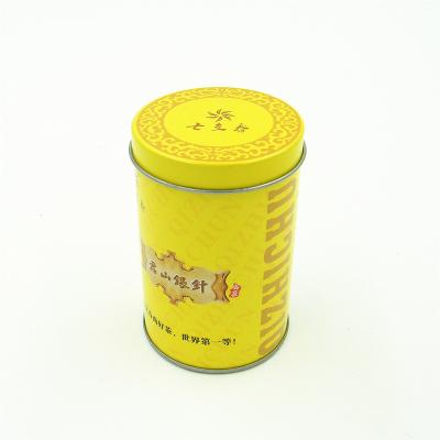 China Tea Custom Printed Round Tea Package Tin Box for sale