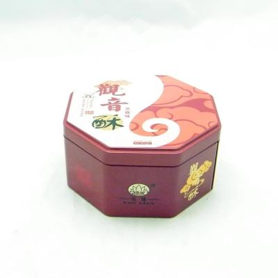 China Hexagonal Biscuit Metal Tin Recyclable Packing Box for sale