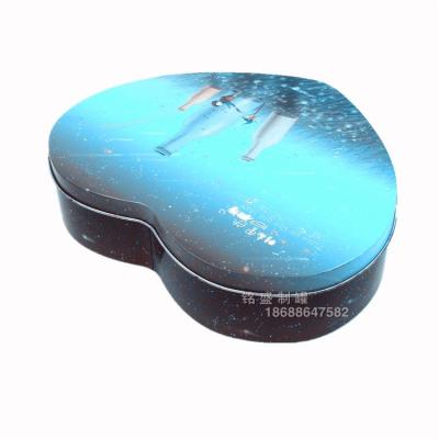 China Recyclable Metal Tin Packing Box For Love Shape Cosmetics for sale