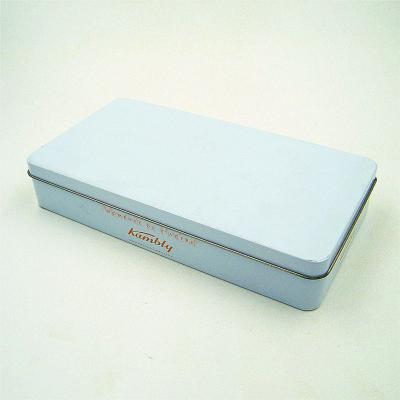 China Recyclable White Metal Tin Square Candy Gift Box for sale