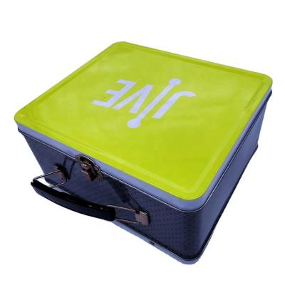 China Recyclable Metal Tin Box With Lock For Student Meal for sale