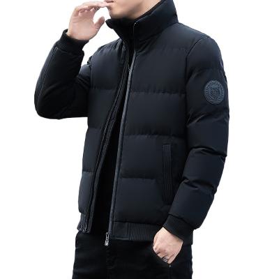 China Antibacterial Popular Winter Thick Cotton Stand Up Collar Down Loose Casual Cotton Fashionable Men's Jackets for sale