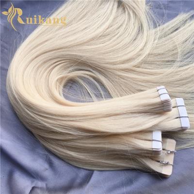 China European Premium Seamless Hair Extensions Wholesale Silky Straight 100% Invisible Remy Cuticle Tape Human Hair Extensions Virgin Hair for sale