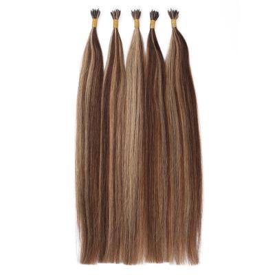 China Wholesale High Quality Remy Virgin Factory Outlet Nano Wave Silky Straight Hair Extension Tip Hair Extension for sale