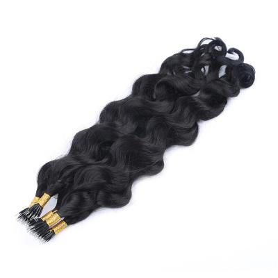 China High Quality Nano Deep Wave Virgin Hair Tip Outlet Factory Wave Brazilian Remy Human Nano Tip Hair Unprocessed 10A Unprocessed Human Hair Nano Tip Hair for sale