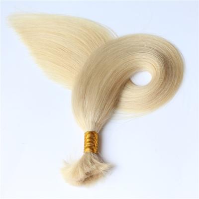 China Blonde 613 Remy Hair Bulk Wholesale Brazilian Straight Bulk Hair Extensions for sale