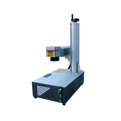 China Deep Marking Epikote ABS Laser Marking Machine 20w 50w Fiber Laser Marking Machine With Rotary for sale