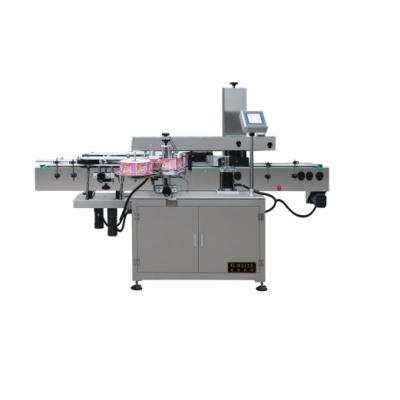 China Food Two-sides Double Sides Labeling Machine Sticky Box Labeling Machine Labels Sticker Machine 15 Years Experience for sale