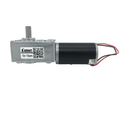 China BringSmart A58SW31ZY DC Worm Gear Motor High Torque 12V-24V Self-lock Mini Gearbox Totally Enclosed cw/ccw for sale