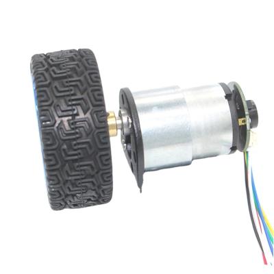 China Wholesale Custom Motor Totally Enclosed Bringsmart JGB37-520B Gear Diameter 37mm 6V-12vDC with Motor and Encoder Wheel Kit for DIY Robot for sale