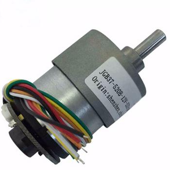 China Bringsmart JGB37-520B 12V Totally Enclosed DC Gear Motor With Encoder Disc 12-1600rpm Mini DC Coding Board Motor For Home Application DIY Room for sale