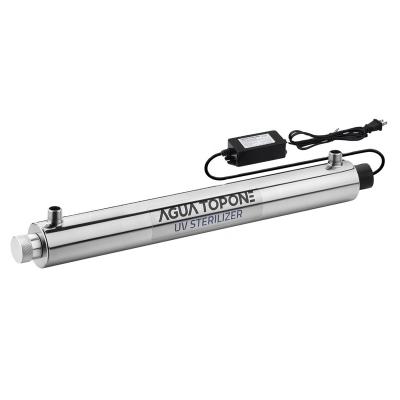 China Water Disinfection AGUA TOPONE 25W 6GPM Stainless Steel UV Sterilizers for sale