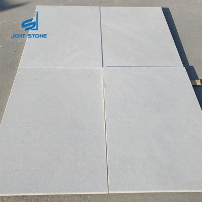 China Anti-Slip Flamed Pure White Quartzite Wall Tile For Swimming Pool Pavers for sale