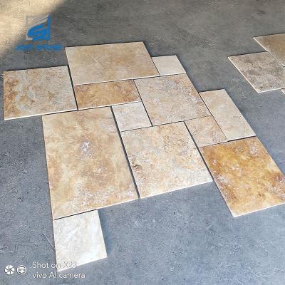 China Modern Luxury Gold French Travertine Tile For High End Project for sale