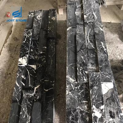 China Easy to fix and clean; water& fire retardant ; Nero Marquina Environmental Friendly Black Marble Cultured Stone Ledge Stone Siding Stone Wall for sale