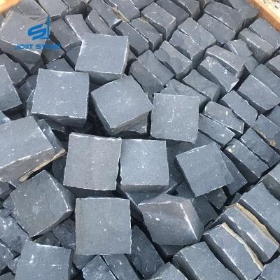 China Factory Supply ZP Modern Dark Black Single Basalt Cube Stone For Driving for sale