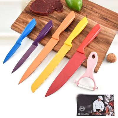 China Sustainable metal material and eco-friendly feature kitchen knife set in stock for sale