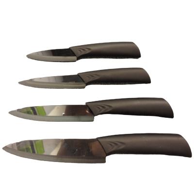 China Viable Black Blade Ceramic Mirror Knives Kitchen Knife Set In Different Sizes for sale