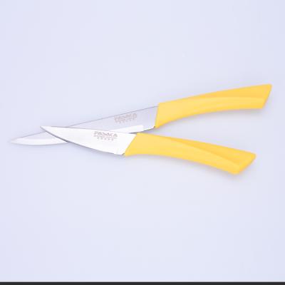 China Disposable Stainless Steel Knife 4pcs Set With Ceramic Chopper Peeler Color Handle for sale