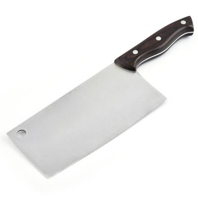 China Viable Chinese High Quality Color Handle Stainless Steel 5cr15MV Chopper Knife Cleaver Kitchen Butcher Wooden Knife for sale