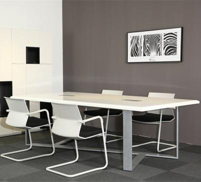 China Modern White Modern Style Office Furniture Meeting Desk Conference Table With Power Outlet for sale