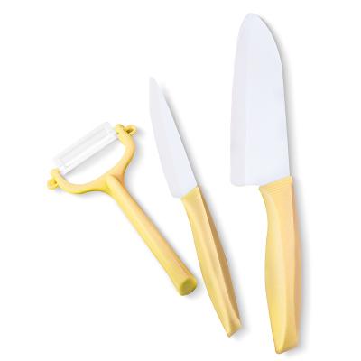 China Pretty Free Wholesale Supplier Ceramic Knife Easy-to-clean Sustainable Friendly Mutliple Type Official 3 Pieces Set Fast Delivery for sale