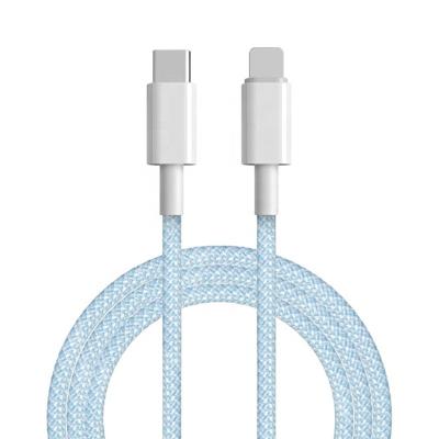 China Fast Charging Speed ​​1 Meter Cable Fast Charging Braided Type Usb C To Light Up Charging Line 20w Charger Wire Data Kabel For Iphone X 11 12 13 for sale