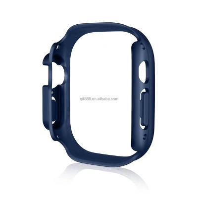 China PC / Notebook PC Watch Accessories Tempered Hard Film Case For Apple Watch Series 8 Glass Bumper Protective Case 49mm for sale